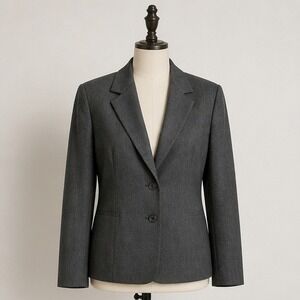 Pendleton Womens Plus 22W Gray Wool Blend Two Button Blazer Jacket‎ Professional
